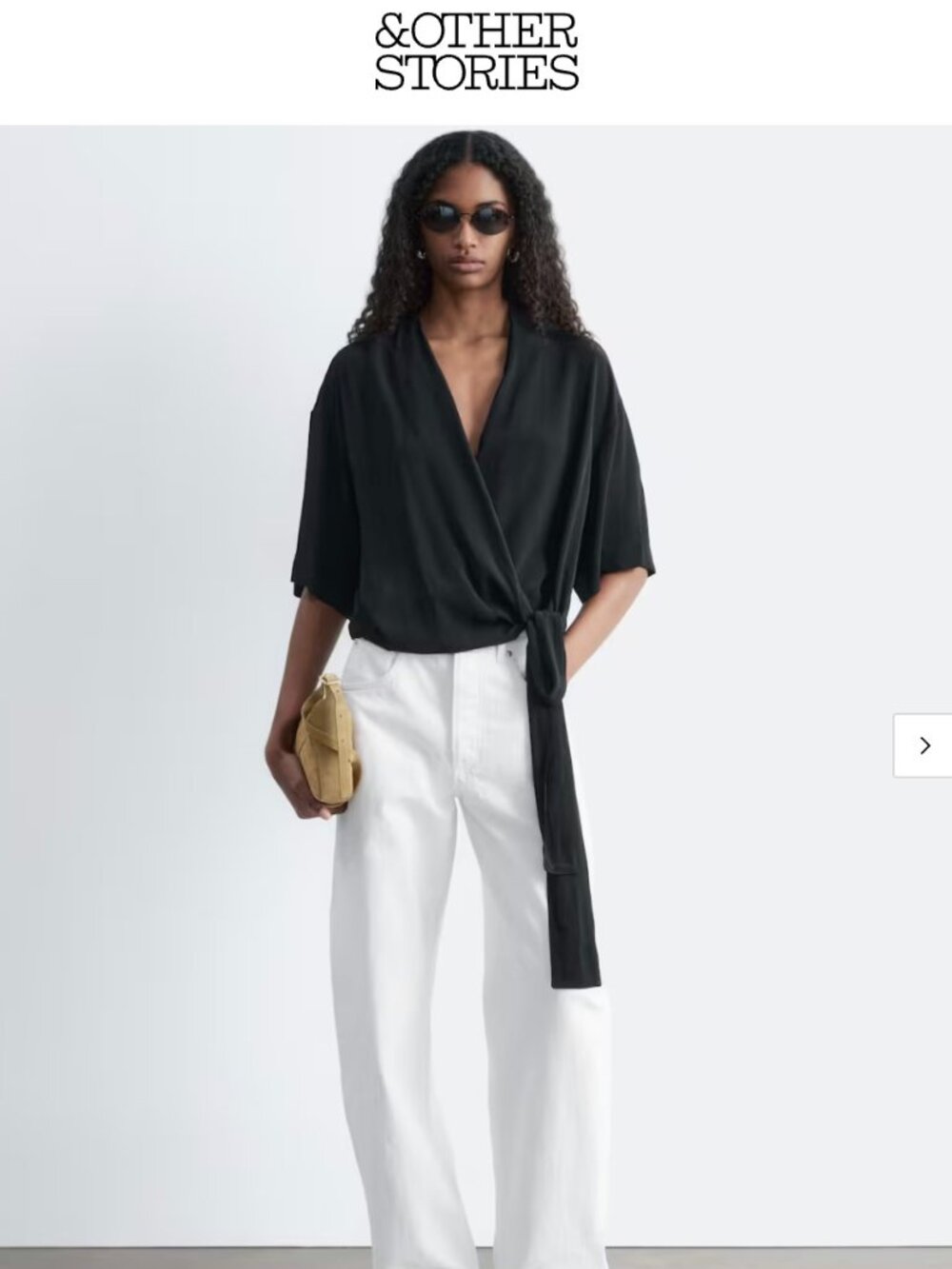 & Other Stories black wrap top - New w/o Tags, Size XS